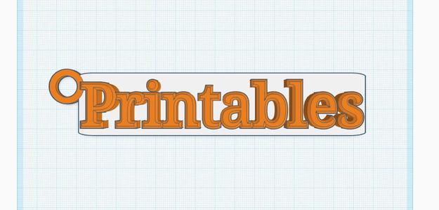 Printables key chain