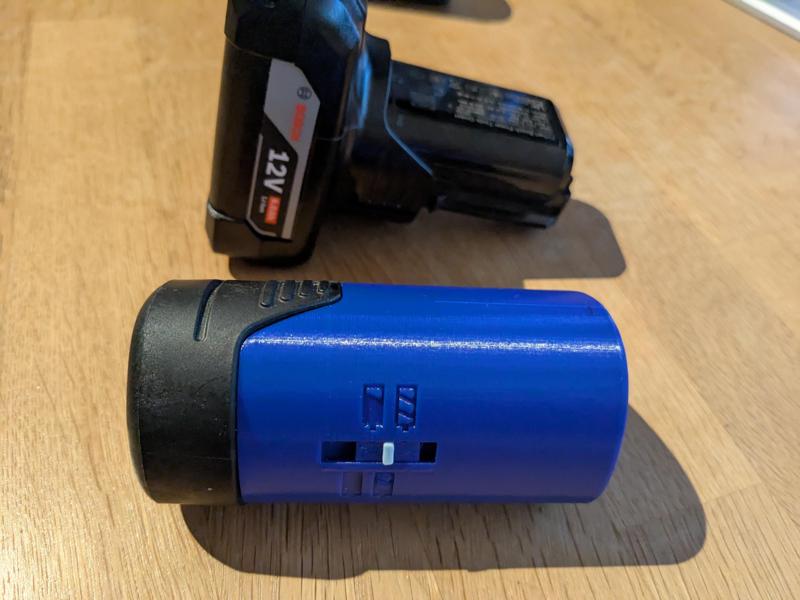 Battery cap for Bosch 12V with indicator for charging status
