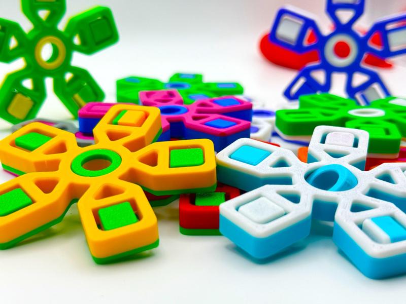 Flip 5 Spin Fidget Spinner! - print in place