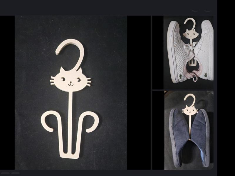 cute cat shoe hook hanger storage rack