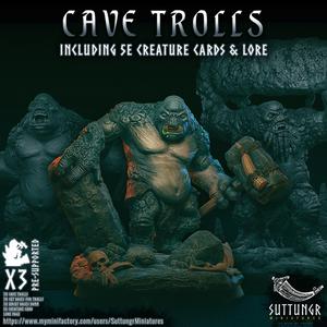 3x Cave Trolls - Pre-Supported