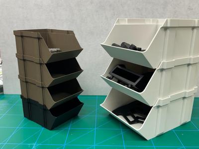 Stackable Storage Bin/Box (Scalable) No Supports
