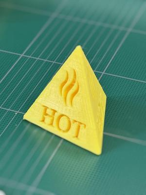 Hot caution sign