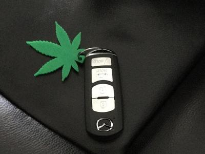 Cannabis Leaf Keychain