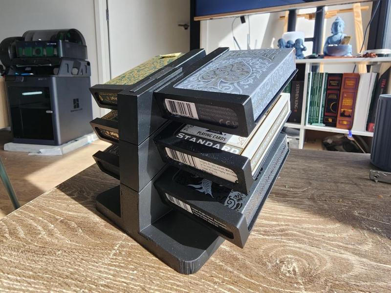 Stackable Modular Playing Card Deck Display Stand