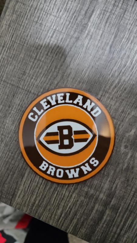 cleveland browns b logo coaster