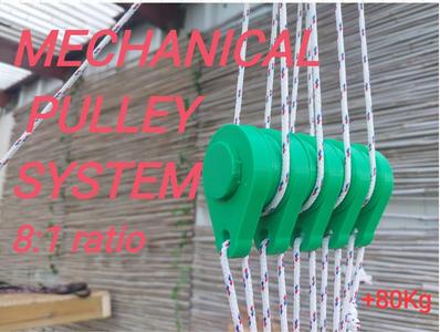 Pulley system with an 8:1 ratio (really working!!)