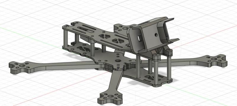 TBS Source One V5 Runcam Thumb 2 Mount + crossfire nano rx mount 