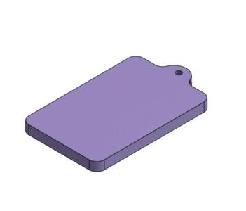 Single Card Holder with Keychain Loop