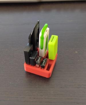 Gridfinity 1x1 USB Device Holder for 10 Small devices