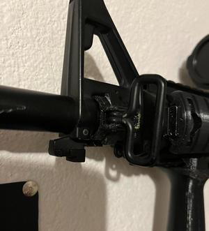 Airsoft, M4 rifle barrel strap assembly