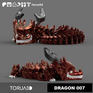 Articulated Dragon 007 - Print in place - No supports - STL