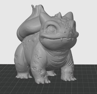 Bulbasaur - Realistic Pokemon Figurine and Keychain- 3d print stl and multicolor 3mf file