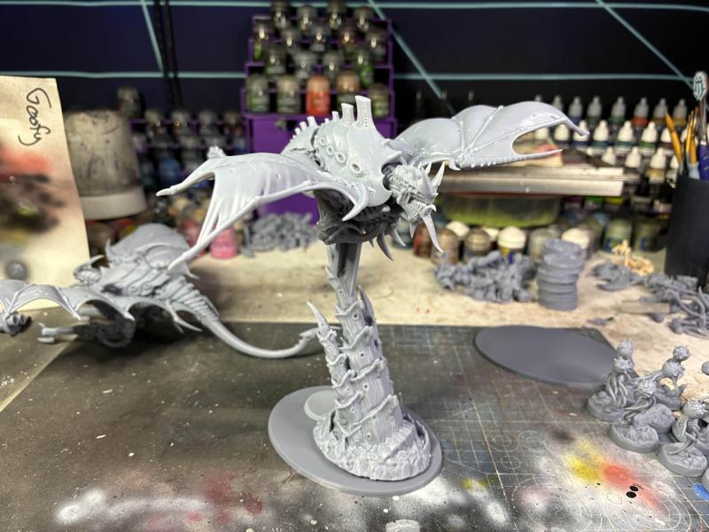 tyranids large flight stands 120x92mm
