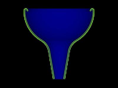 Internally Vented Funnel With Spill Resistant Recurved Lip   