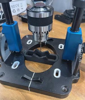Dowel holder/jig for Rockler Drill Guide   