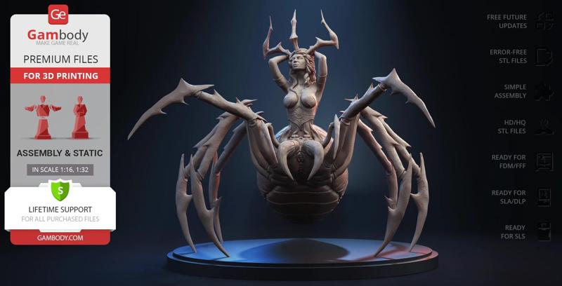 Lolth STL files for 3D Printing | Assembly Model