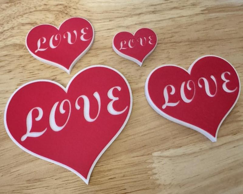 Love Heart (Valentine's day) - Fridge Magnet (Hot-Swap, Multi-Color) | Decoration For Whiteboard, Refrigerator, Locker, Cabinet | Home & Kitchen Essential, Classroom Office Supplies