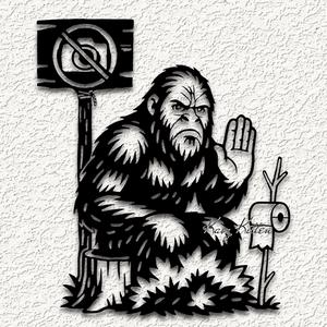 funny no photos bigfoot when nature calls bathroom sign wall art home decor