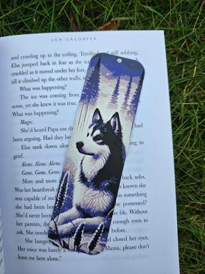 Violet Husky 3D Printed Bookmark – HueForge Multi-Color Design