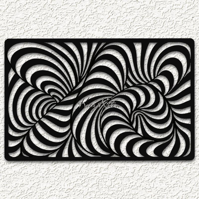 OPTICAL ILLUSION SWIRLS WALL ART HOME DECOR