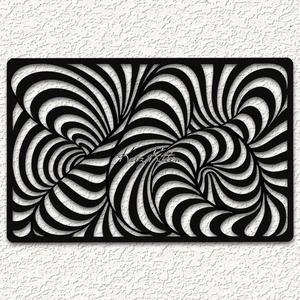 OPTICAL ILLUSION SWIRLS WALL ART HOME DECOR