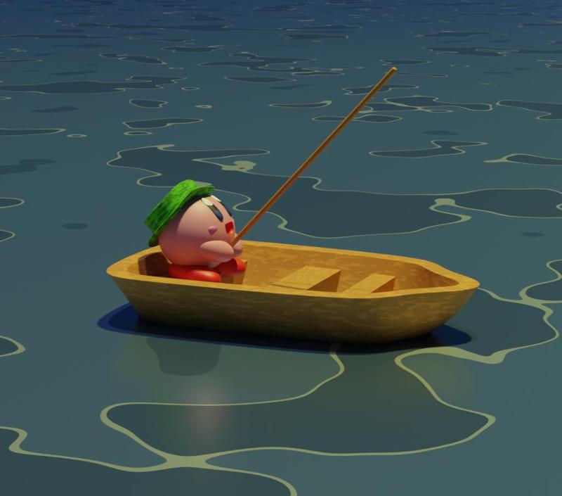 Kirby Fishing Incense Holder