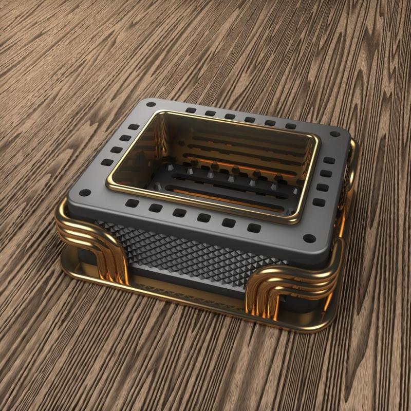 Art Deco Da Vinci brush soap tray / holder with ventilation