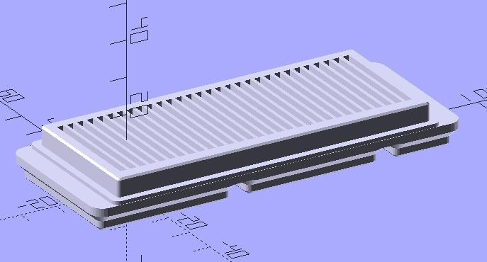 Gridfinity base for VC Design's Radius Gauge Set