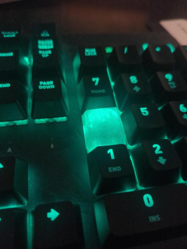 litophane keycap of arc reactor/illuminati