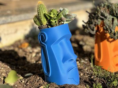 Moai plant pots