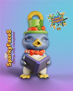 Penguin Singing Book 7 of 12 Ornament