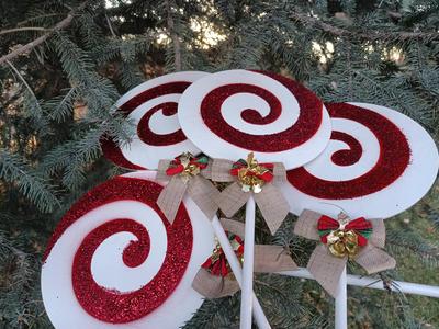 Lollipop and pepermint stencil for crafts Christmas and more