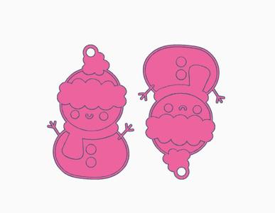 Snowman Earring 3.stl