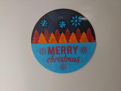 Multi-Layer Round Christmas Signs