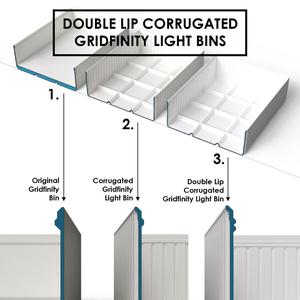 Double Lip Corrugated Gridfinity Light Bins