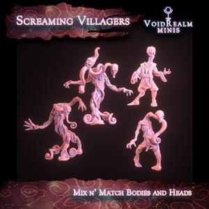 Screaming Villagers Set (interchangeable heads)