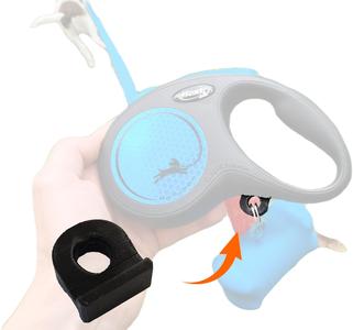 Dog leash Flexi Connector for waste bags or treats