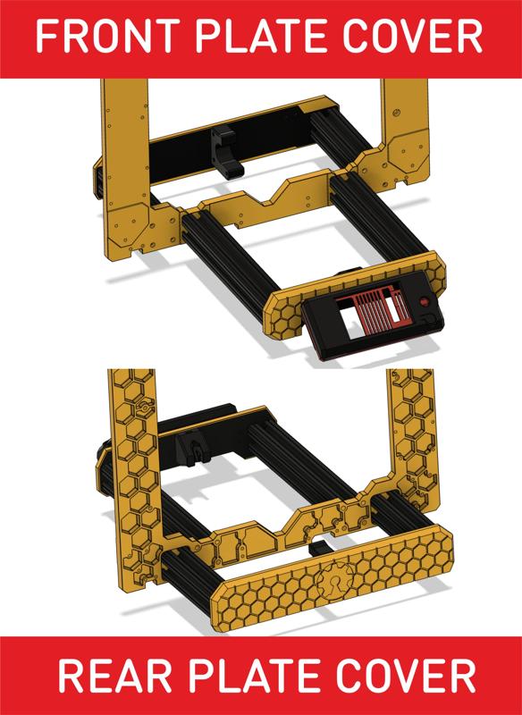 PRUSA MK4 FRONT and REAR PLATE COVER
