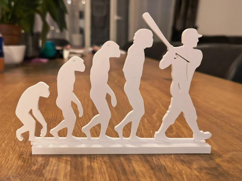 Human Evolution Silhouette – Baseball Edition!