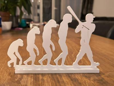 Human Evolution Silhouette – Baseball Edition!