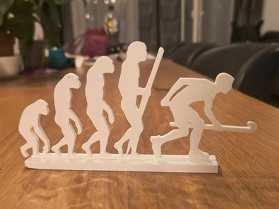 Human Evolution Silhouette – Field Hockey Edition