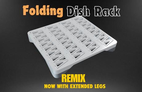 Folding Stowaway Dish Rack  - With Extended Legs