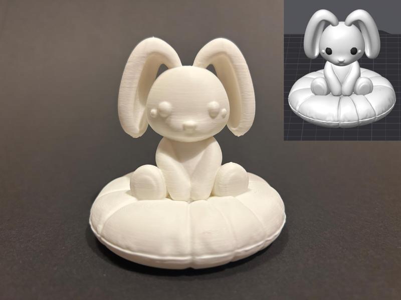 Cute Easter Bunny with Long Ears 