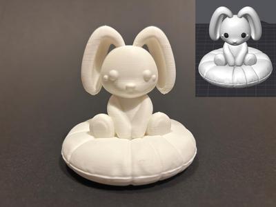 Cute Easter Bunny with Long Ears 