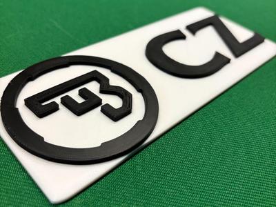 CZ logo Czech arms factory wall art