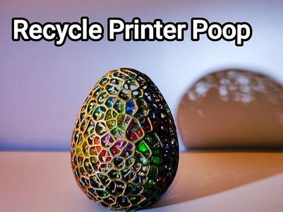 Voronoi Decorative Egg - Space for Printer Waste