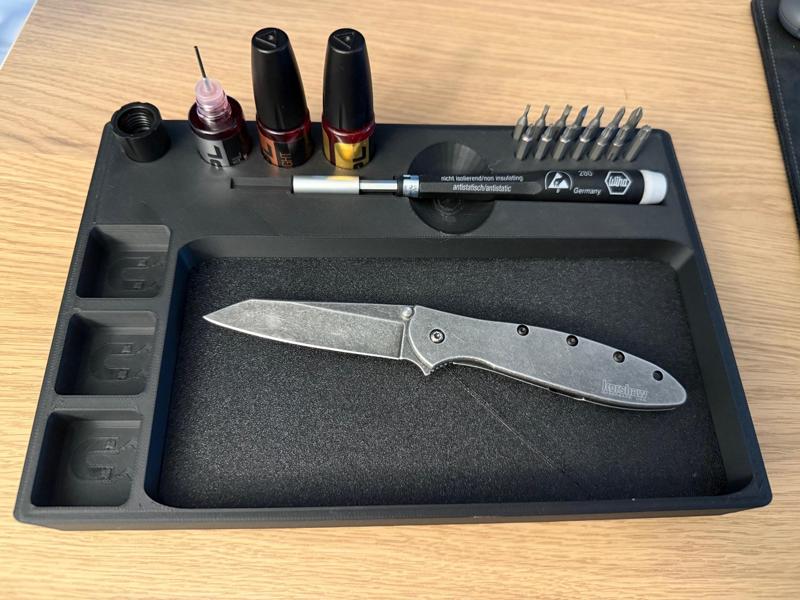 EDC Knife Maintenance Tray