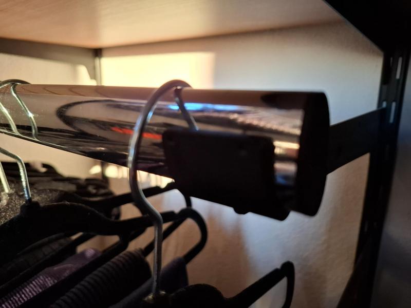 End caps for clothes rail storage room V1