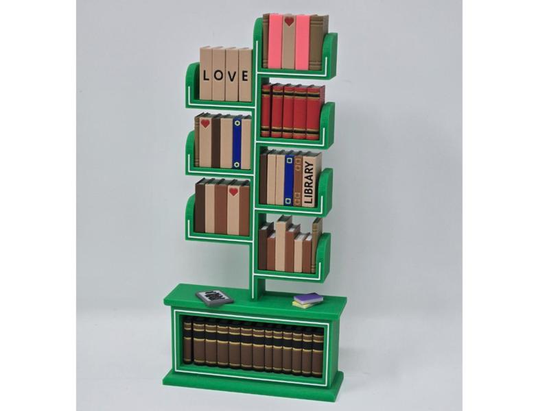 Cactus Inspired Miniature Bookcase